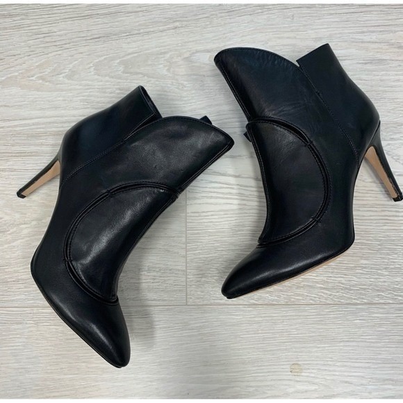 Camilla Skovgaard Black Leather Pointed Toe Stiletto Ankle Boots Size 36‎ main image 2